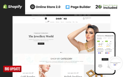 Shopify-Thema für Diamant-Juweliergeschäft
