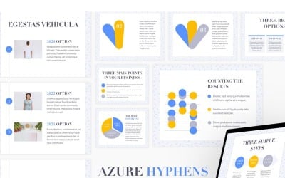 Azure Hyphens PowerPoint template