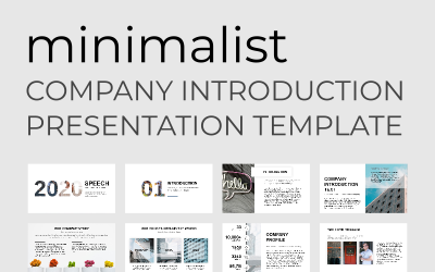 Minimalistisk presentation PowerPoint-mall