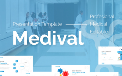 Modello PowerPoint completamente animato di presentazione di salute medievale