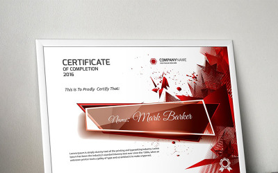 Abstract Certificate Template