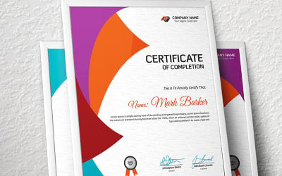 Colorful Certificate Template