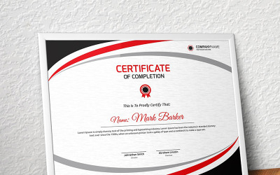 Curvy Clean Certificate Template