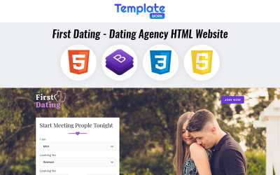 Erste Dating - Dating Agency Landing Page Vorlage