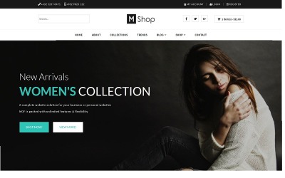 Mofshop - Minimalistisk butik med Joomla-mall för sidbyggare
