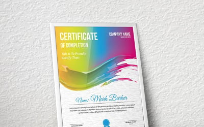 Watercolor Gradient Certificate Template