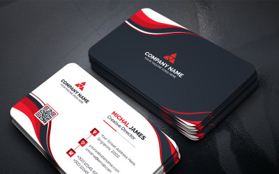 Tarjeta de visita con curvas - Plantilla de identidad corporativa