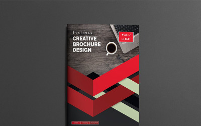 Geometrische tweevoudige brochure - huisstijlsjabloon