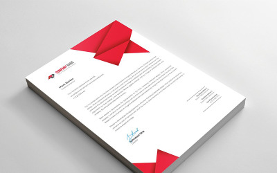 Carta intestata origami - modello di identità aziendale