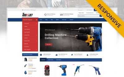 Modello WooCommerce Responsive #96293 "Toolsjet - Hardware Store"