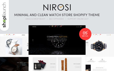 Nirosi-最小和干净的手表商店Shopify主题