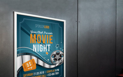 Affiche de flyer de film - modèle d'identité d'entreprise