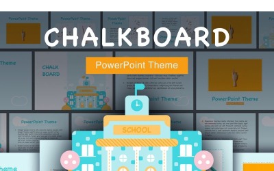 Schoolbord PowerPoint-sjabloon