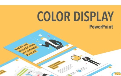Szablon kolorowy wyświetlacz PowerPoint