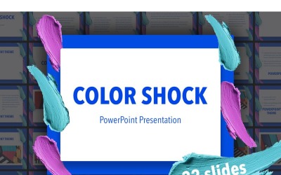 Цветной шок Шаблон PowerPoint