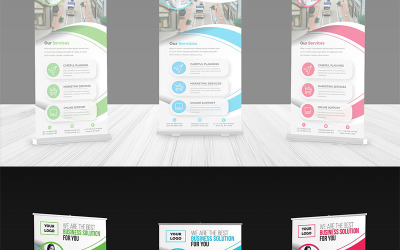 Curvy Roll-up Banner - Corporate Identity Template