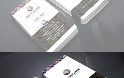 Färgrikt rent visitkort - mall för företagsidentitet
