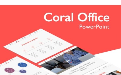 Coral Office PowerPoint template