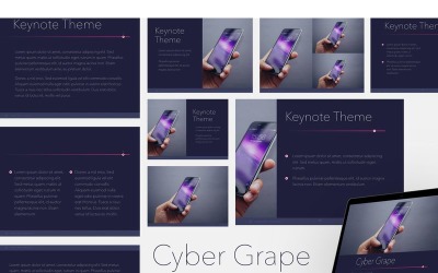 Cyber Grape PowerPoint template