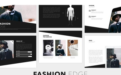 Fashion Edge PowerPoint sablon
