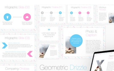 Geometric Drizzle PowerPoint template
