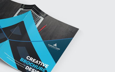 Geometrische Bifold-Broschüre - Corporate Identity-Vorlage