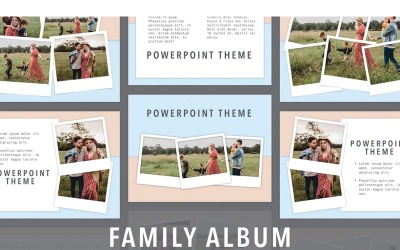 Modelo de PowerPoint de álbum de família