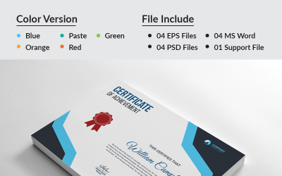Prémium Nitol Company Certificate Template 96519
