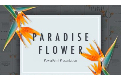 Modelo de PowerPoint de flor do paraíso
