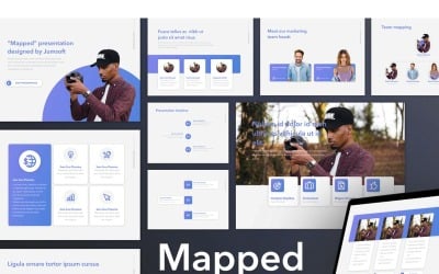 映射的PowerPoint模板