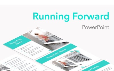 Corriendo hacia adelante plantilla de PowerPoint