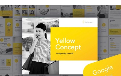 Diapositive di Google di concetto giallo