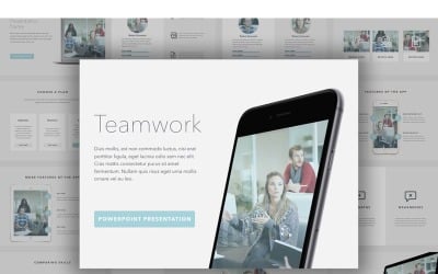 Modelo de PowerPoint de trabalho em equipe