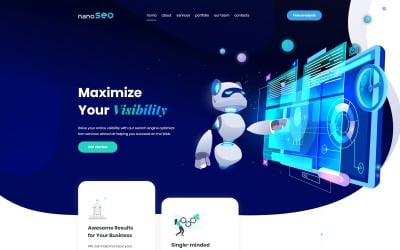 nanoSEO - Modelo de página de destino de negócios de SEO