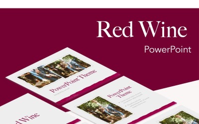 Plantilla PowerPoint de vino tinto