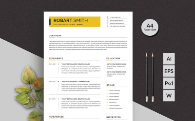 Robart Clean Resume Template