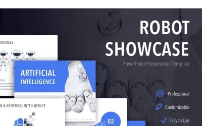 Robot Showcase PowerPoint template