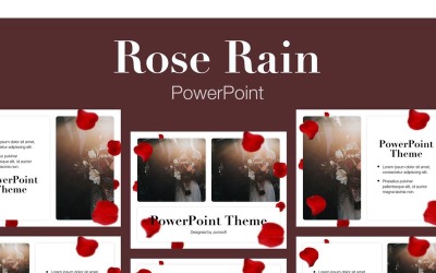 Rose Rain PowerPoint-mall