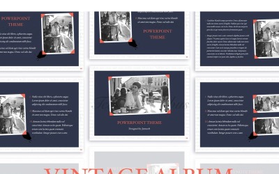 Vintage album PowerPoint sablon