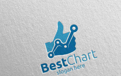 Best Chart Marketing Financial Advisor Design 17 Logo Template
