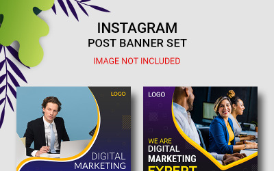 Instagram Post Banner Set Social Media Vorlage