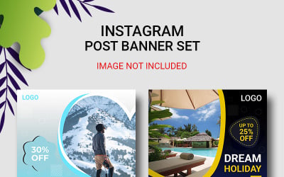 Modèle de médias sociaux de jeu de bannière de publication de voyage Instagram