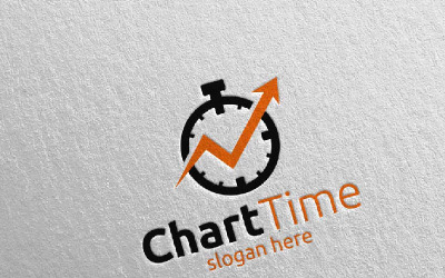 Grafico tempo Marketing consulente finanziario Design 18 Logo modello