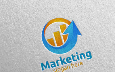 Plantilla de logotipo de diseño de asesor financiero de marketing 29
