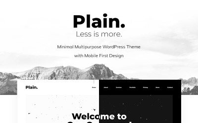 Responsywny motyw WordPress Plain - Minimal Multipurpose #96813