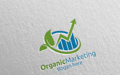 Organický marketing finanční poradce Design 9 Logo šablona