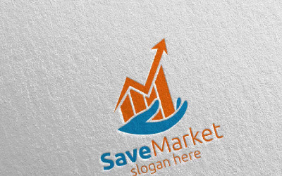 Speichern Sie Marketing Financial Advisor Design Icon 8 Logo-Vorlage