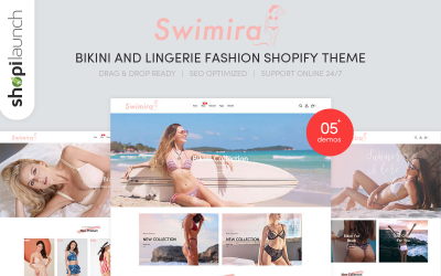 Swimira - motyw Shopify w bikini i bieliźnie