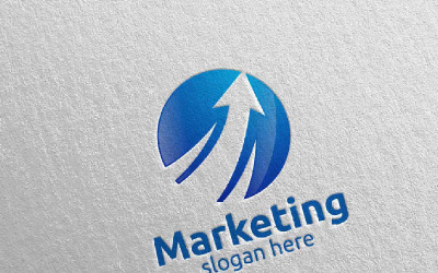 Marketing doradcy finansowi ikona projektu 27 Logo szablonu