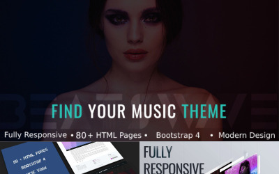 BeatsWave - Yaratıcı Müzik HTML Web Sitesi Şablonu